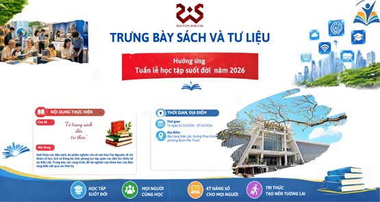 “TỪ TRANG SÁCH ĐẾN TRI THỨC” - TRƯNG BÀY, TRIỂN LÃM SÁCH VÀ TƯ LIỆU  HƯỞNG ỨNG TUẦN LỄ HƯỞNG ỨNG HỌC TẬP SUỐT ĐỜI NĂM 2026 TẠI BẢO TÀNG ĐẮK LẮK