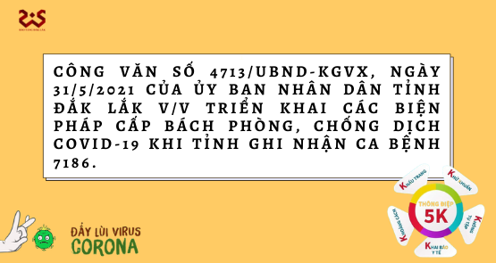 ĐẮK LẮK TRIỂN KHAI CÁC BIỆN PHÁP CẤP BÁCH PHÒNG, CHỐNG DỊCH COVID-19 KHI TỈNH GHI NHẬN CA BỆNH 7186.